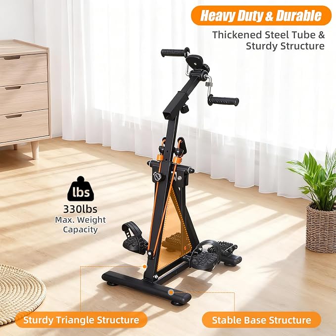 Arm and Leg Exercise Pedal Machine for Seniors, Seated Rehabilitation Bike for Physical Therapy, Elderly Stroke Recovery & Mobility Training Equipment