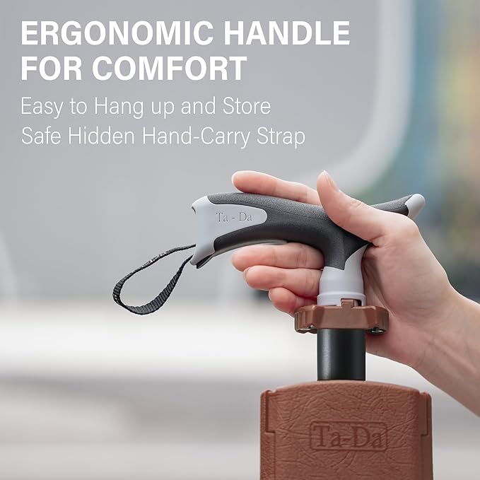 STEP2GOLD Ta-Da Chair, Portable Trekking Hiking Pole, Folding Walking Stick with Seat, Walking Cane with Chair, Foldable Chair, Lightweight Aluminum, Easy Carry and Storage, Anti-Slip