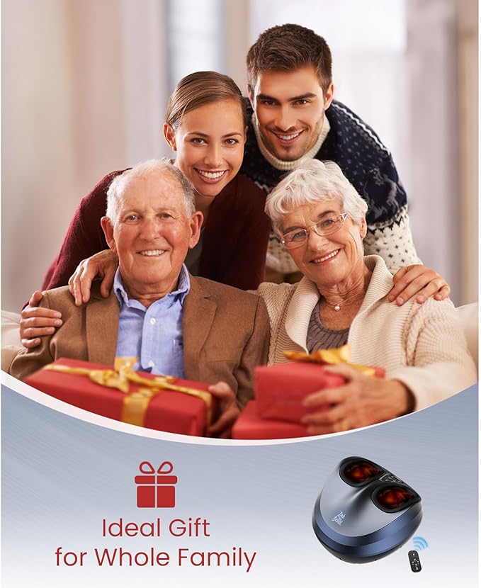 BOB AND BRAD Foot Massager Machine with Heat and Remote, Fits up to Men Size 14, Electric Shiatsu Deep Kneading Foot Massager, Relieve for Plantar Fasciitis and Neuropathy Pain, FSA Eligible