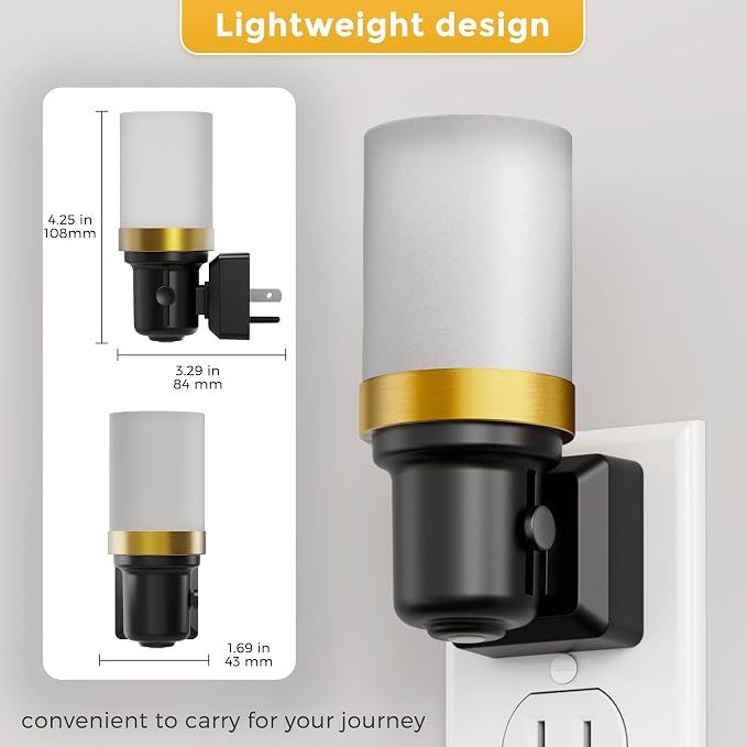 L LOHAS LED Night Light, 2 Pack Night Lights Plug into Wall | Dimmable Nightlight with Auto Light Sensor, 3000K Warm White 0-100LM, Plug in Night Light for Hallway Bedroom Bathroom