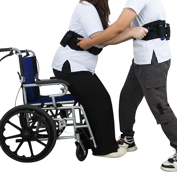 Gate Belt for Elderly with 7 Handles,Gait Belts Transfer Belt for Seniors, Adjustable Lift Belts for Elderly (27-45 inches) Quick Release Gait Belt,Patient Transfer Belt for Disabled