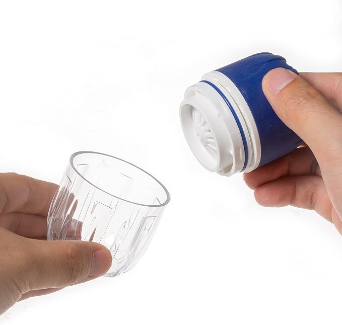 MAXGRIND Pill Crusher and Pill Grinder - Pill Crusher for Small or Large Pills and Vitamins to Fine Powder, Pill Pulverizer Grinder, Medicine Grinder with Medicine Cup, Pill Storage (Blue)