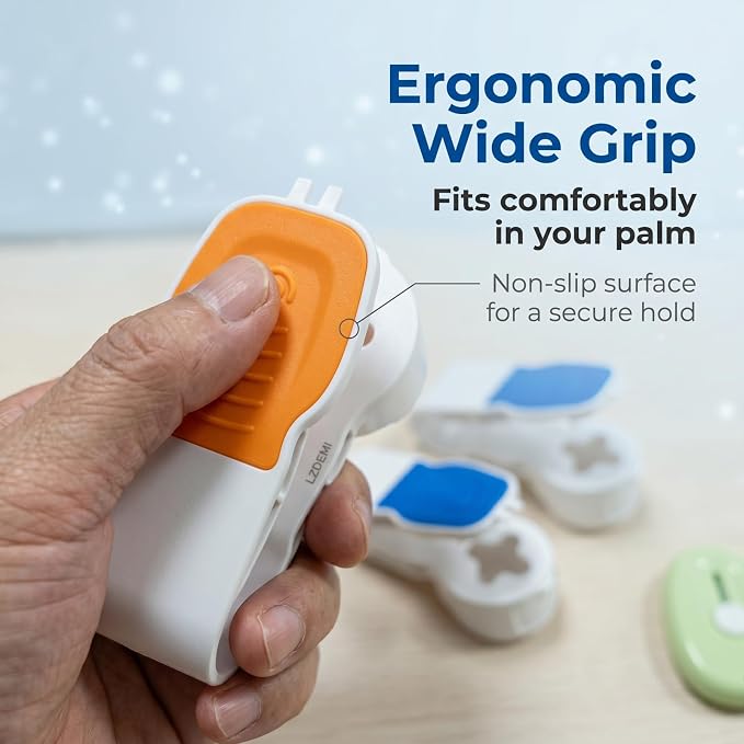 Portable Pill Popper, Easy Press Pill Remover with Collection Box, Travel Tablet Taker for Seniors Arthritis Weak Hands, No-Contact Medication Extractor Tool