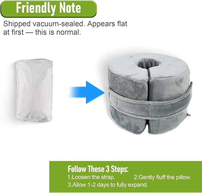 Foot & Ankle Elevation Pillow for Bed Sores & Surgery Recovery - High-Density Foam Heel Protectors with Washable Cover - Support Cushion for Elderly Care, Bedridden Patients & Post-Op Use (Small, 1PC)
