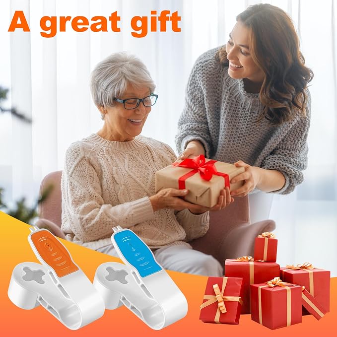 Pill Card Popper Portable Pill Popper Tool Pill Taker Remover Pill Splitter Pill Puncher Tool for Blister Packs Automatic Pill Dispenser A Tool for Assisting in the Removal of Pills(Blue and Orange)