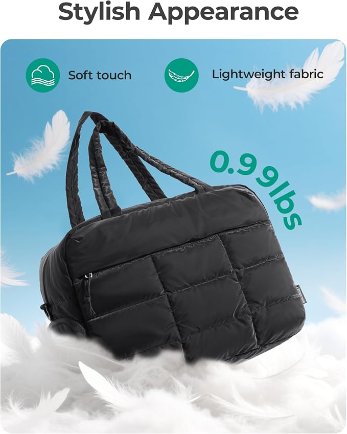 BAGSMART Gym Bag for Women, Carry on Travel Duffel Bag, Water-resistant Weekender with Shoe Compartment for Gym Travel Work, Dim Gray, Medium