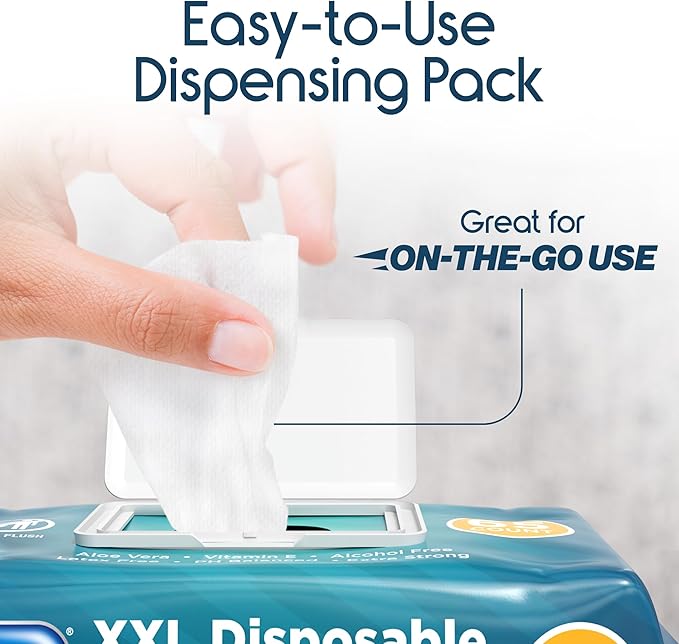 Inspire Adult Wet Wipes, Wash Cloths for Incontinence & Cleansing for Elderly, 8"x13" (780 Count)