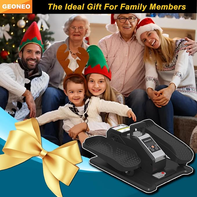 Under Desk Elliptical Machine, Electric Elliptical Leg Exerciser for Senior, Quiet and Compact Electric Seated Pedal Exerciser for Home with Monitor, Remote Control and 12 Adjustable Speeds