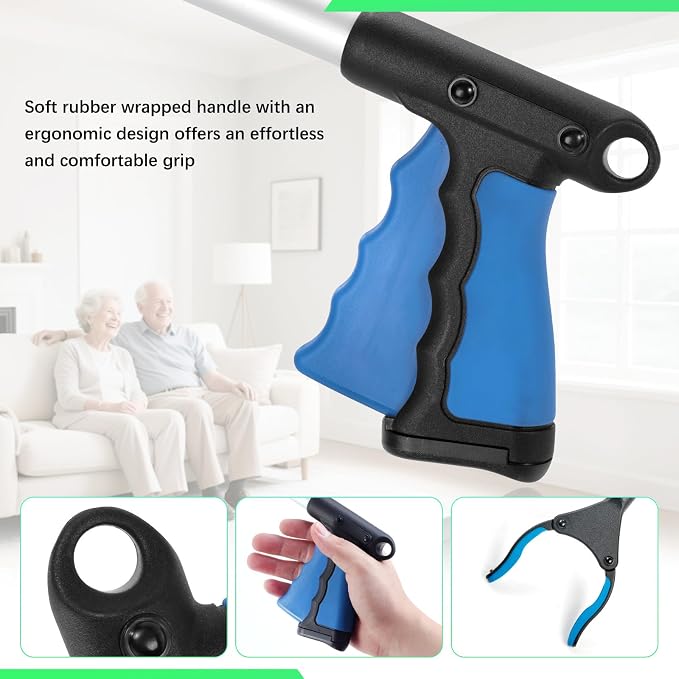 Upgraded 43 Inch Grabber Reacher Tool, Grabbers for Seniors, Extra Long Reacher Grabber Pickup Tool, Anti - Slip Wide Jaw, for Trash Pickup & Surgery Recovery