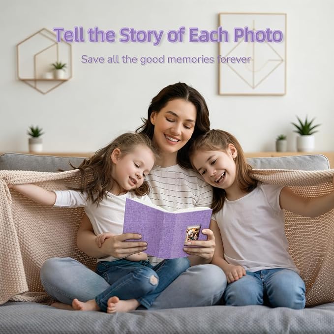 popotop Photo Album 4x6-100 Photos Photo Books with 100 Vertical Pockets,Linen Cover Albums for Family Wedding Anniversary Baby Vacation Pictures