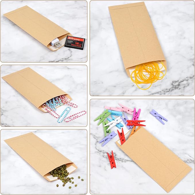 Joyberg 120 PCS Money Envelopes, 6.5"x3.2" Small Cash Envelopes Self-Adhesive for Saving Challenge, Coin, Check, Budget, Small Item Organizer (Pack of 2)