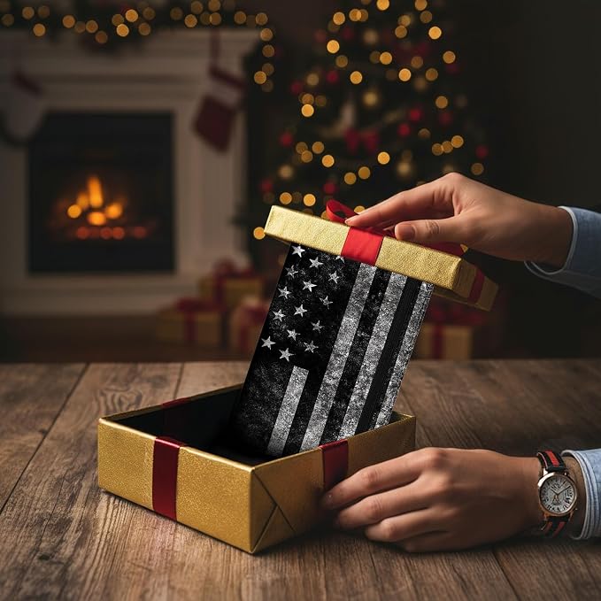 Passport Holder Wallet Cover Case,RFID Blocking Passport Cover,Large Capacity Travel Wallet with Multi Card Slots (Black and White American Flag)