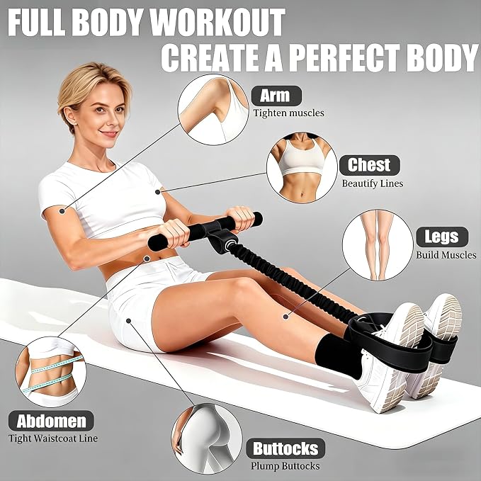 Upgraded Pedal Resistance Band with Handle, Thickened Latex Tubes and Soft Foam Fabric Foot Pedal, Abdomen, Waist,Core/ABS, Arm, Leg,Arms Equipment Gift for Women,Physical Therapy