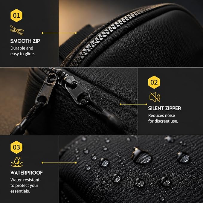 Simptech Mini Crossbody Sling Bag - Water-Resistant Dual Pocket Chest Pack - Lightweight Fanny Pack for Running, Travel & Everyday Workout