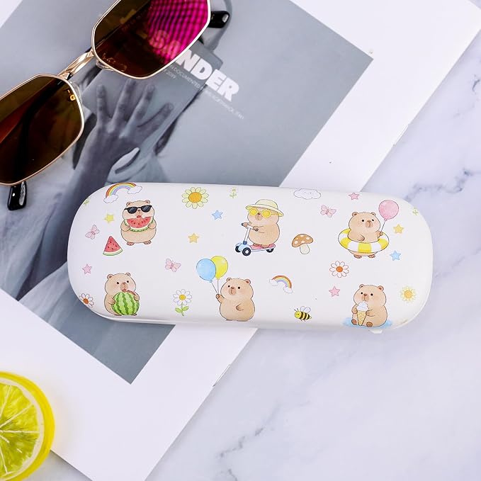 PERFECTSIGHT Hard Shell Eyeglasses Case, Kawaii Protective Glasses Case for Kids, Cute Eyeglass Case for Women Men Girls