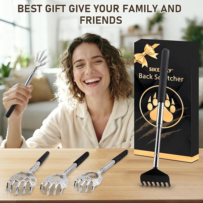 SIKEMAY 5 Pack Back Scratcher, Stocking Stuffers for Men Women Adults Teens | White Elephant Gifts Adults Prizes, Funny Gag Small Gifts for Christmas Valentines Birthdays, Easter Basket Stuffers