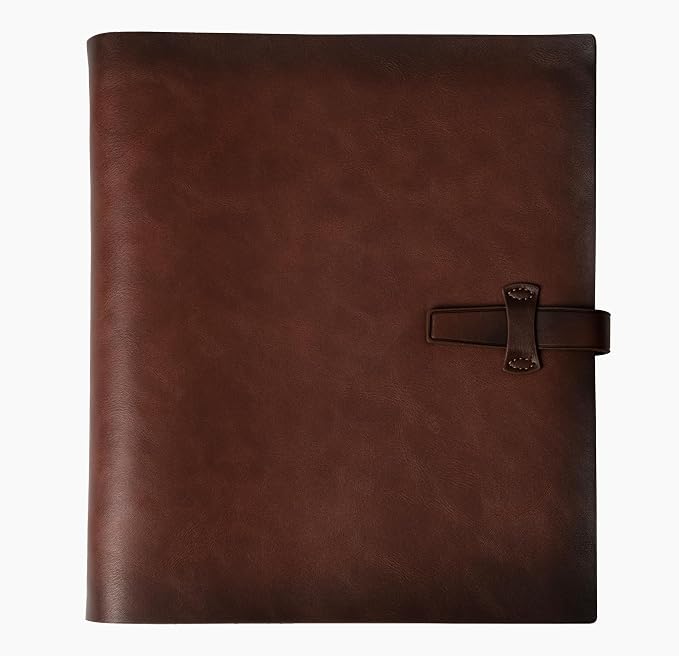 Photo Album 4x6 300 Photos, Genuine Leather Photo Albums with Writing Space with 30 Writing Paper, Travel Family Wedding Kids Graduation Ultrasound Baby Picture Album Scrapbook Photo Album (Simple)