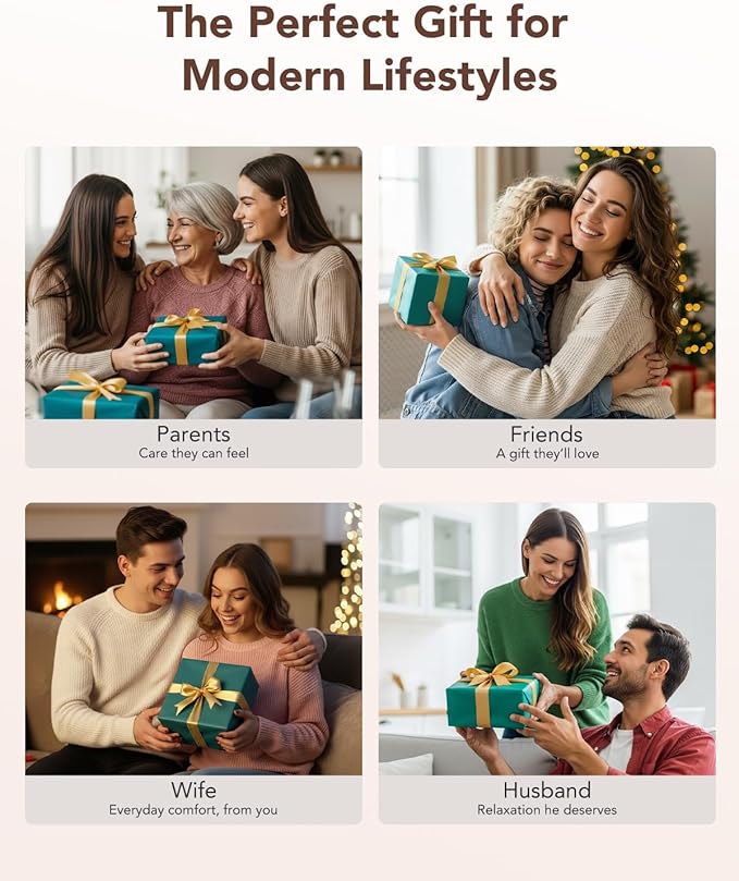 SKG Foldable Neck Massager for Pain Relief Deep Tissue Vibration Cordless Travel Massager,Portable 3D Neck Massager for Office Home Car Travel Gold Titanium Neck Massager 3.0 Valentine Gifts