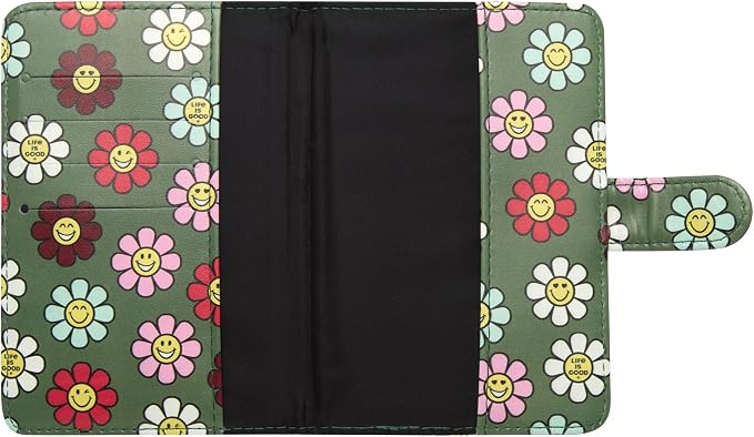 Life is Good Travel Passport Cover, Card Slots, Snap Closure | Slim Design, Card Slots, Snap Closure, Fits Neatly in a Purse or Backpack, Keeps Documents and Boarding Pass Organized