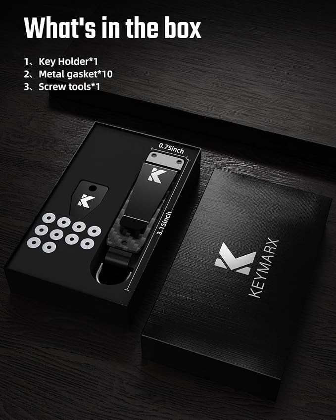 Key Organizer for Men Compact Key Holder Minimalist Key Case Metal Key Chain Key Holder for Keychain Secures 2-5 Keys