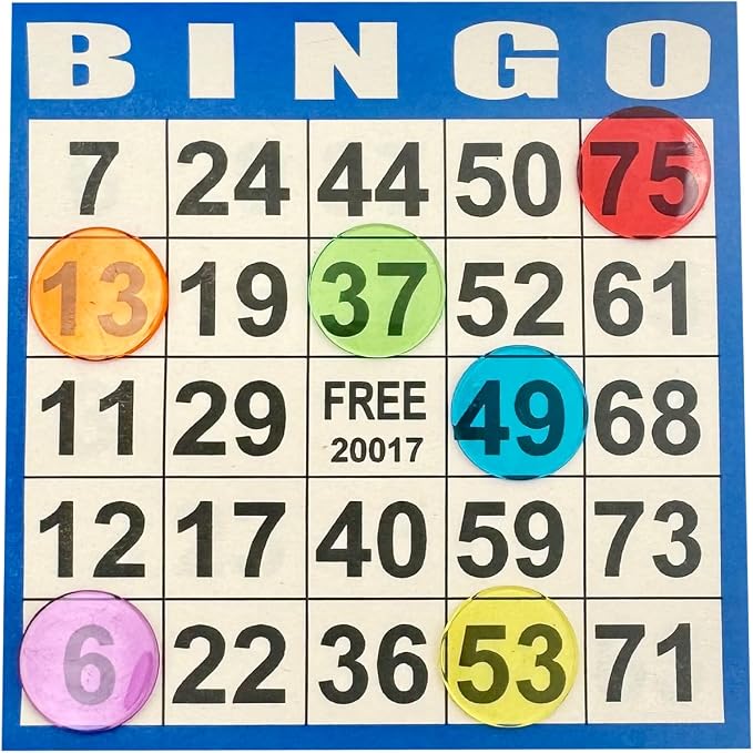 JUNWRROW Bingo Paper Game Cards - 1000 Sheets (100 Books of 10 Colors) - 4"x4" Disposable Cards- Ideal for Seniors, Family Game Night, Large Groups,Classroom Activities