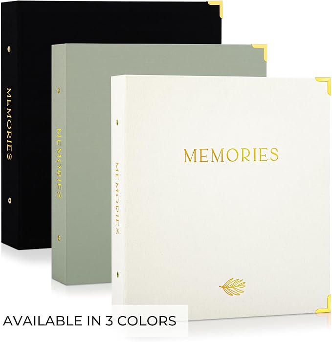 Beautiful Linen Photo Album For 4x6 Photos - Safely Holds Up To 500 Pictures of Unique Memories - The Perfect Large Photo Book To Store All Pictures of Treasured Family, Baby or Wedding Moments