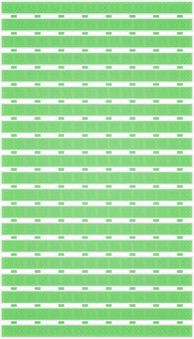 Non Slip Rubber Bathtub & Shower Mat - Fast Drain & Upright Drying Design, Strong Suction Cups, Structured Textured Surface, Low-Maintenance Bathroom Safety Mat, 27 x 16 Inch, Mint Green, Matace