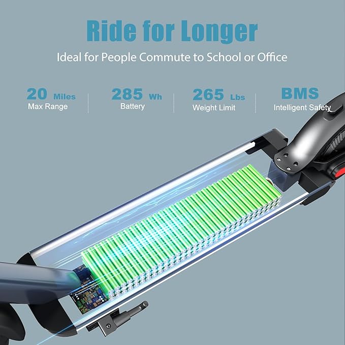 Caroma Electric Scooter with Seat Option,500/350W Motor Up to 25/20 Miles Range & 25/20 MPH Speed,9" Tires,Adjustable Electric Scooter for Adults,Foldable Commuting