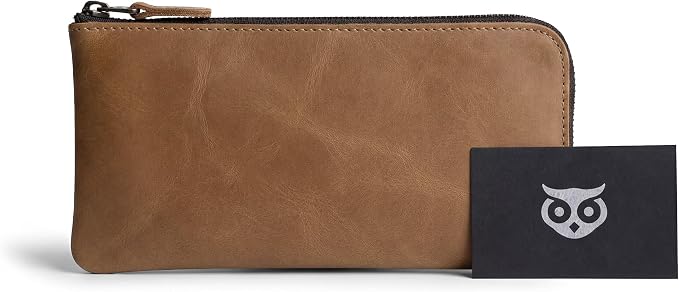 Hide & Drink, Leather Long Zippered Wallet, Holds Up to 8 Cards Plus Coins And Flat Bills, Phone Holder, Cash Organizer, Travel Essentials, Handmade, Single Malt Mahogany