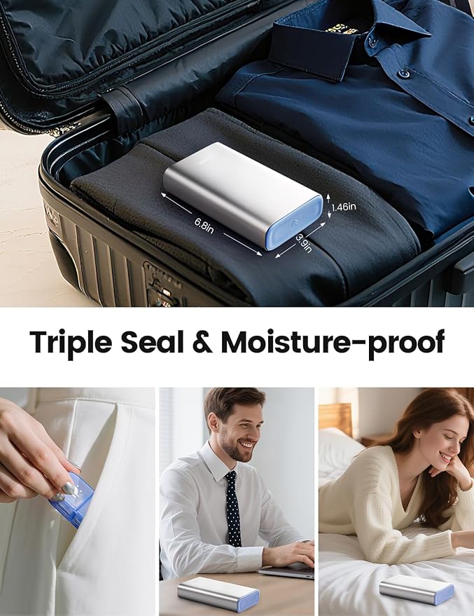 Vaydeer Large Weekly Pill Organizer 3 Times a Day,Metal 7 Day Travel Pill Box with Double Protection,AM PM Pill Case for Medication, Vitamins, Fish Oils, Supplements(Black)