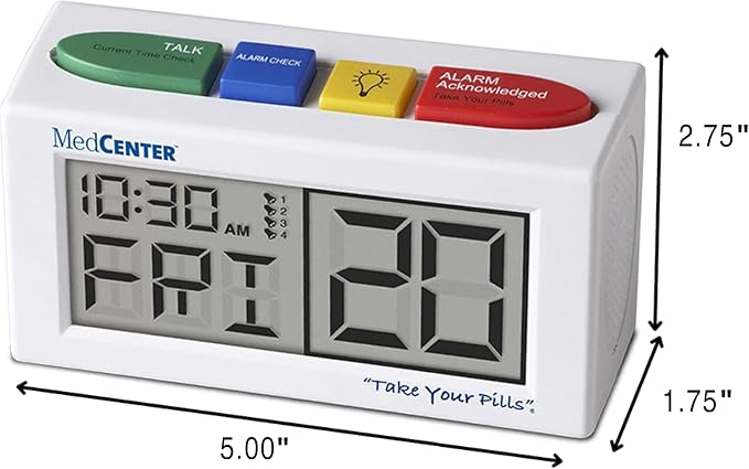 Digital Talking Medication Alarm Clock for Seniors