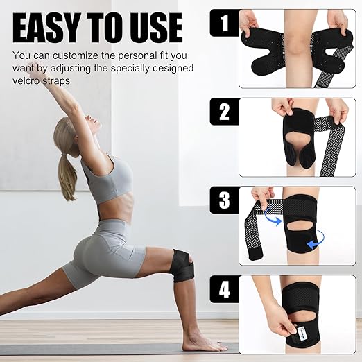 NEENCA Knee Brace for Knee Pain, Compression Knee Support with Air Mesh Fabric, Adjustable Knee Wrap with Side Stabilizers, Ultra-Soft Bandage for Elderly, Meniscus Tear, ACL, Arthritis Relief, Hiking