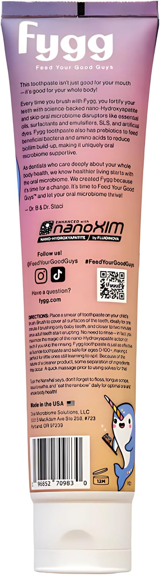 Fygg Nano Hydroxyapatite Toothpaste (Vanillia Vibes) | Vanilla Tooth Paste with Prebiotics (4 Oz) | Natural & Fluoride-Free | Proprietary Enamel Remineralizing & Repair | Dentist Formulated