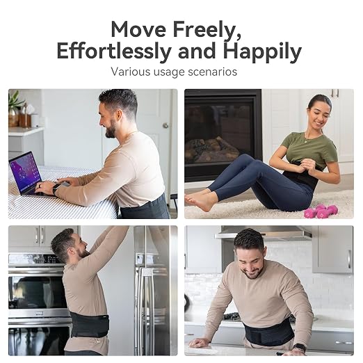 Comforband Copper-Infused Back Support Brace – Lightweight Lumbar Belt with 6 Supportive Stays for Lower Back Pain Relief, Muscle Spasms, Strains, Arthritis, and Sciatica – for Men and Women (Small)