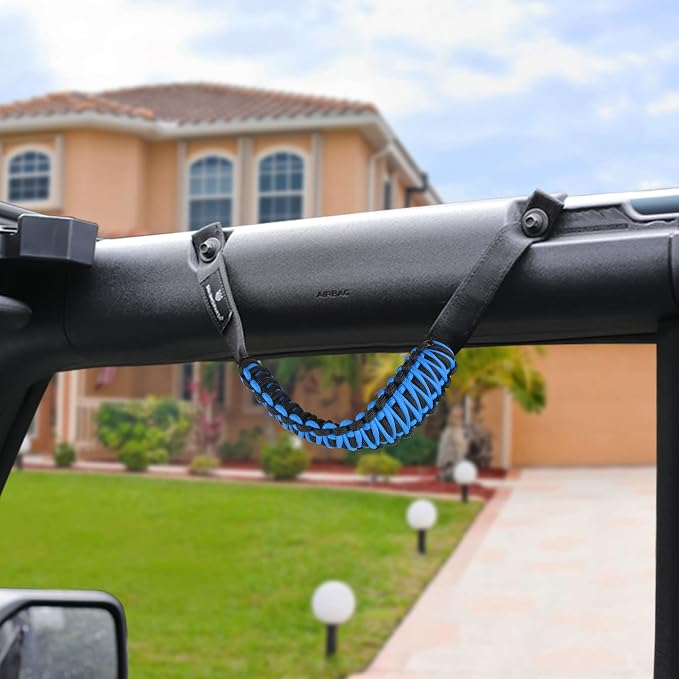 SEVEN SPARTA 4pack Roll Bar Grab Handles for Ford Bronco 2021-2026 2/4 Door | No Drill Install, Color-Matched Paracord Handles, Uses Factory Bolts, Sturdy & Comfortable Grip for 2021-2026 Bronco 2/4 Door
