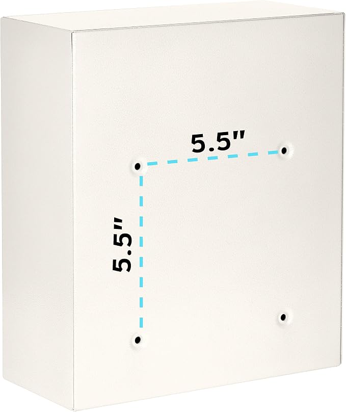 AdirOffice Wall Mount Mailbox - Mailbox with Lock and Keys- Durable Wall Mounted Locking Mailbox and Cash Drop Box for House, Apartments and Bussiness After Hours Deposits