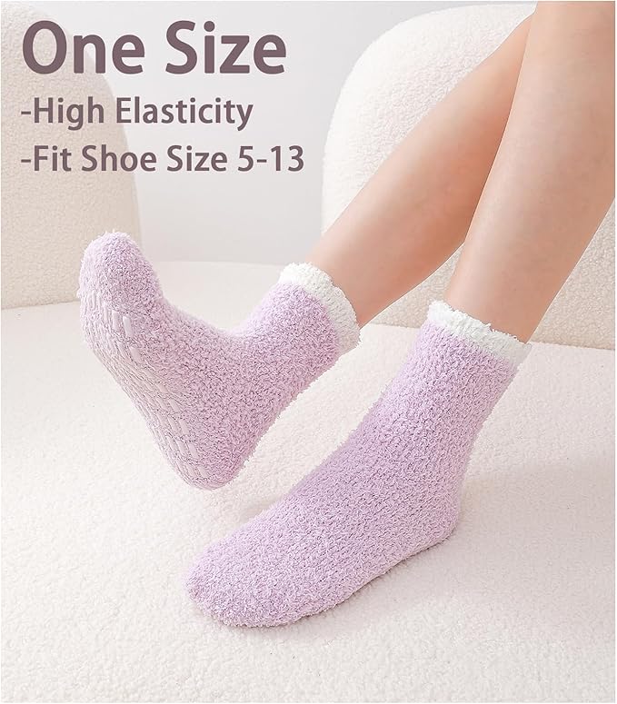 Breslatte Non Slip Hospital Socks with Grips for Women Grip Slipper Socks for Women Gifts