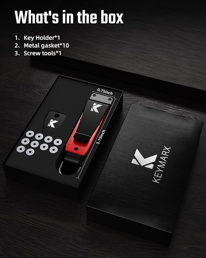Key Organizer for Men Compact Key Holder Minimalist Key Case Metal Key Chain Key Holder for Keychain Secures 2-5 Keys