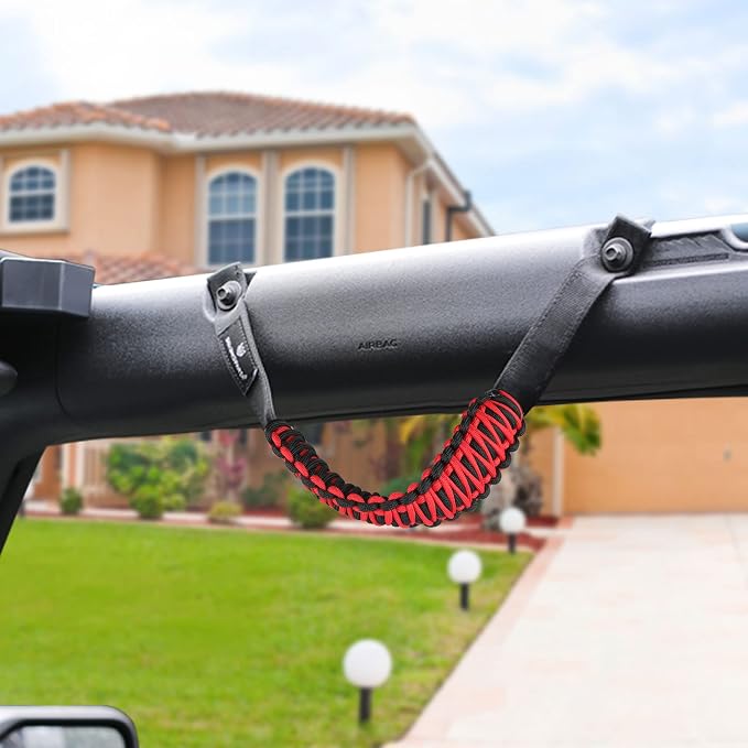 SEVEN SPARTA 4pack Roll Bar Grab Handles for Ford Bronco 2021-2026 2/4 Door | No Drill Install, Color-Matched Paracord Handles, Uses Factory Bolts, Sturdy & Comfortable Grip for 2021-2026 Bronco 2/4 Door