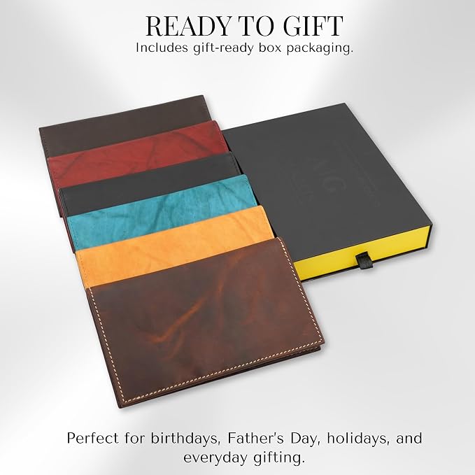 20 Card Wallet for Men, Long RFID Leather Credit Card Holder, Black | 2 Bill Compartments | ID Window | Open Bifold | Organized Carry | Jacket Friendly