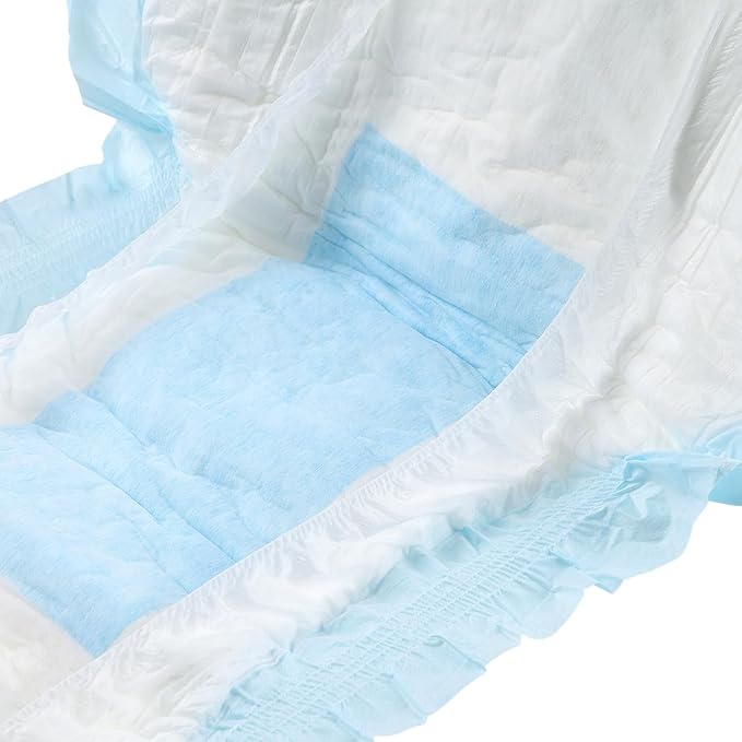 CutiePlusU Adult Diapers Sample 3 Pieces Adult Brief Diaper Incontinence Underwear Blue Cute Toddler (Large 37"-47")