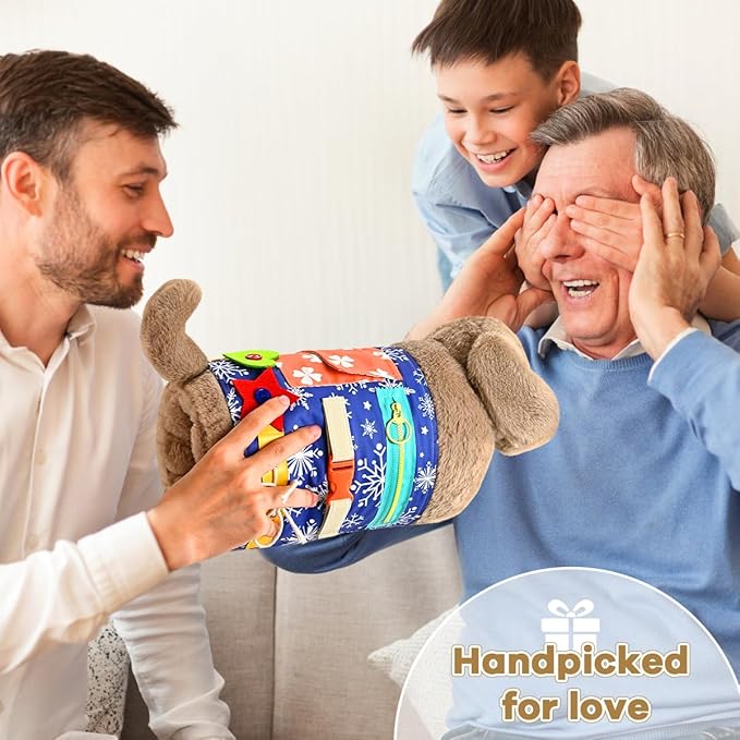 Fidget Blanket and Muff Dog for Adults with Dementia,Alzheimers Dementia Activities Products for Seniors and Elderly ,Gift Game and Sensory Fidget Toys for Alzheimer’s or Dementia
