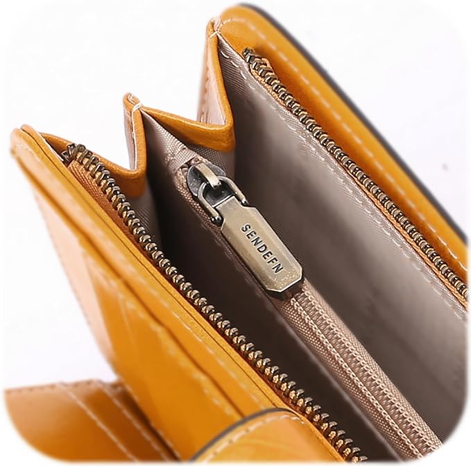 SENDEFN Wallets for Women Leather Credit Card Holder with RFID Blocking Large Capacity Wristlet | with RFID Blocking