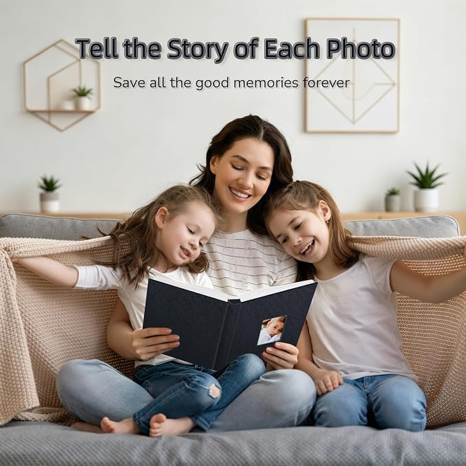 popotop Photo Album 4x6-600 Photos Photo Books with 600 Horizontal and Vertical Pockets,Linen Cover Albums for Family Wedding Anniversary Baby Vacation Pictures