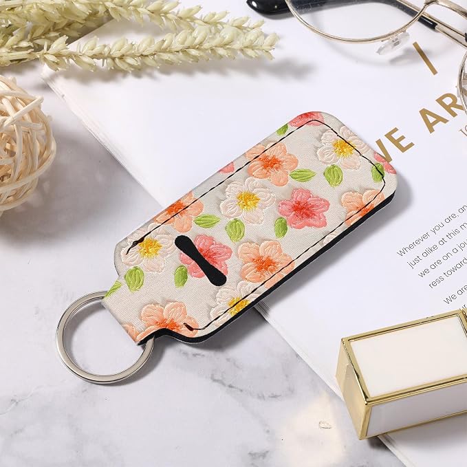 Chapstick Holder Keychain Lip Balm Holder with Clip