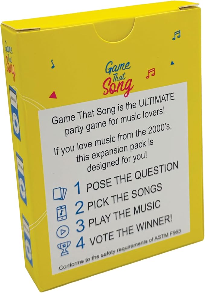 Game That Song 2000's Mix Expansion - 50 New Cards - Music Card Game for Family, Adults, and Teens. Hilarious, Addictive, and Competitive Fun for Game Nights!