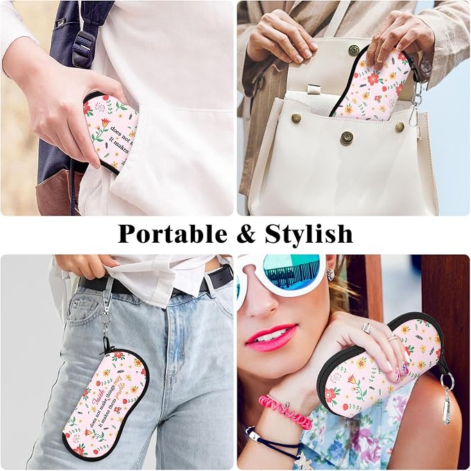 MoKo Sunglasses Soft Case Ultra Light Neoprene Zipper Eyeglass Case for Men Women