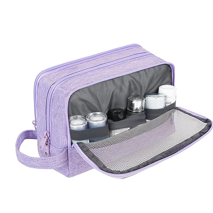 WANDF Travel Toiletry Bag for Men, Small Dopp Kit for Toiletries | Water-Resistant Fabric, Travel Bag for Toiletries, Compact Storage, Shaving Accessories, Weekend Trips