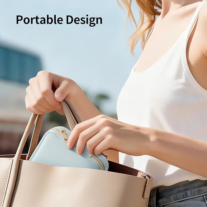 Genuine Leather Travel Pill Organizer Box Case 2 Times a Day for Purse for Women, Cute Medicine Pill Holder Containers for Vitamin Medium Weekly Daily 7 Day Am Pm Pill Organizer(Black)