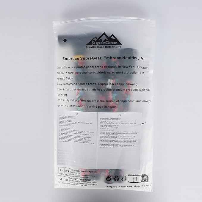 supregear Folding Cane, 5-Level Adjustable Height Walking Stick Lightweight Collapsible Portable Travel Cane with Wrist Strap and T Handle for Elderly Disabled Men Women